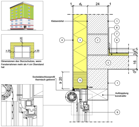 Detailseite Planungsatlas Hochbau Außenwand mit