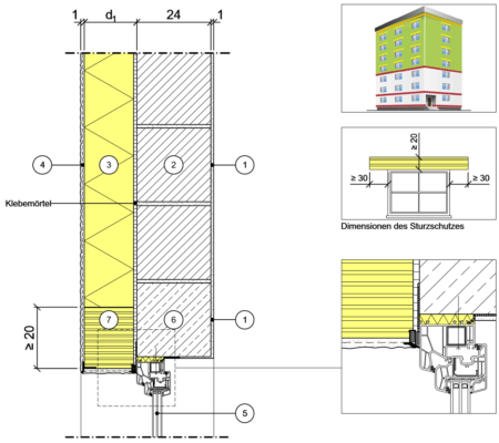 Detailseite Planungsatlas Hochbau Außenwand mit